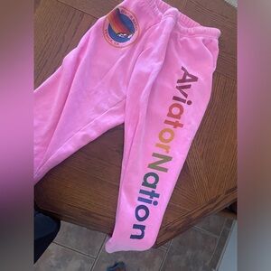 Aviator nation, hot pink, small sweat pants